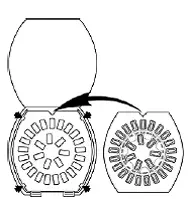 Press the refill down - Illustration