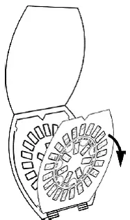 Lift the empty refill out of the VERIDATE Pill Dispenser - Illustration