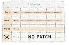 ORTHO EVRA application calender - Illustration