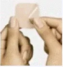 Peel away half of the clear plastic - Illustration