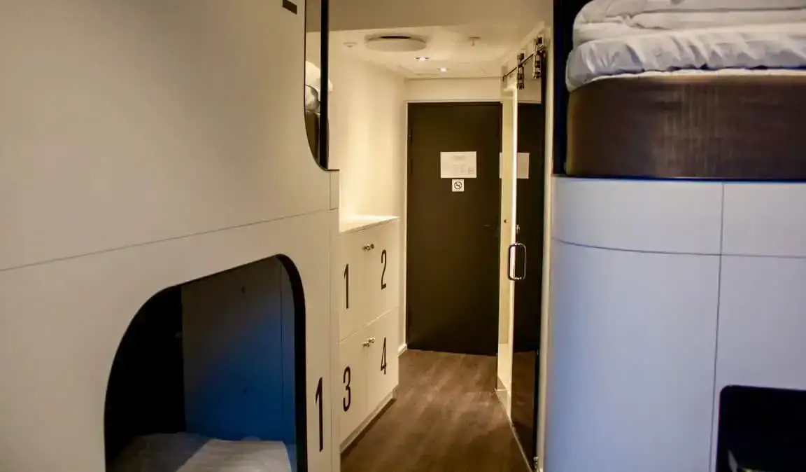 Lits Pod dans un dortoir de Next House à Copenhague, Danemark