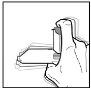 Shake the inhaler - Illustration