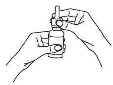 Allow to dry completely. When dry place the spray pump unit and dust cap back on the bottle - Illustration