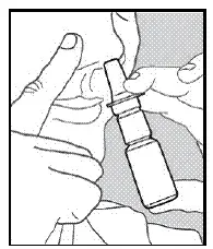 Insert applicator tip into one nostril - Illustration