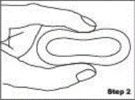 Hold Annovera™ between your thumb and first (index) finger - Illustration