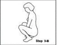 Choose a position for insertion of Annovera™ - squatting - Illustration