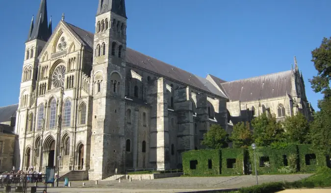 Słynna katedra dziedzictwa UNESCO w Reims we Francji