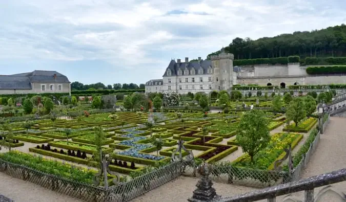 Os jardins do castelo Villandry, na França