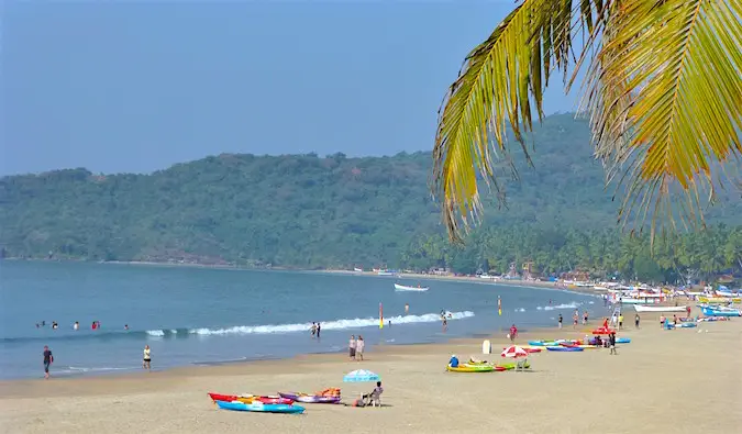Magnifique plage de Palolem lors d'une journée ensoleillée en Inde