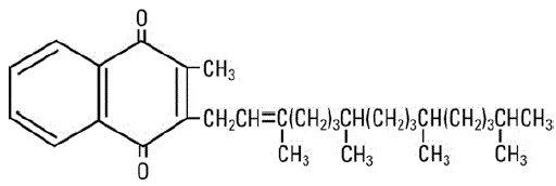 AQUAMEPHYTON (phytonadione) Structural Formula - Illustration