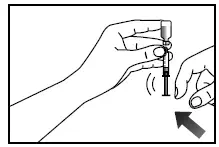 Check the syringe for air bubbles - Illustration