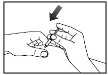 With one hand gently pinch the skin at the injection site - Illustration