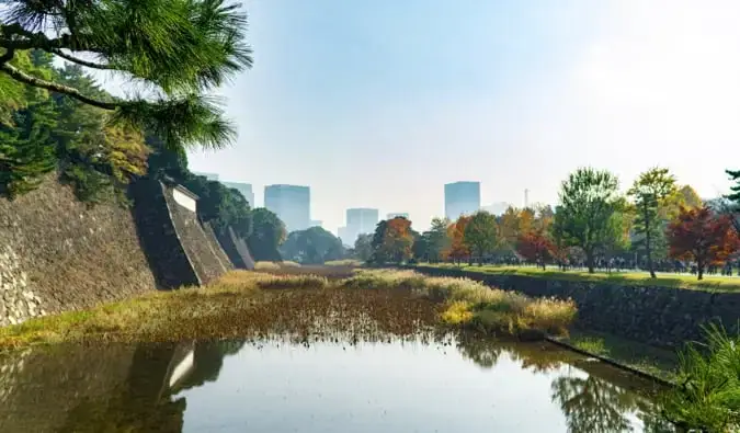 La périphérie du palais impérial historique de Tokyo, Japon