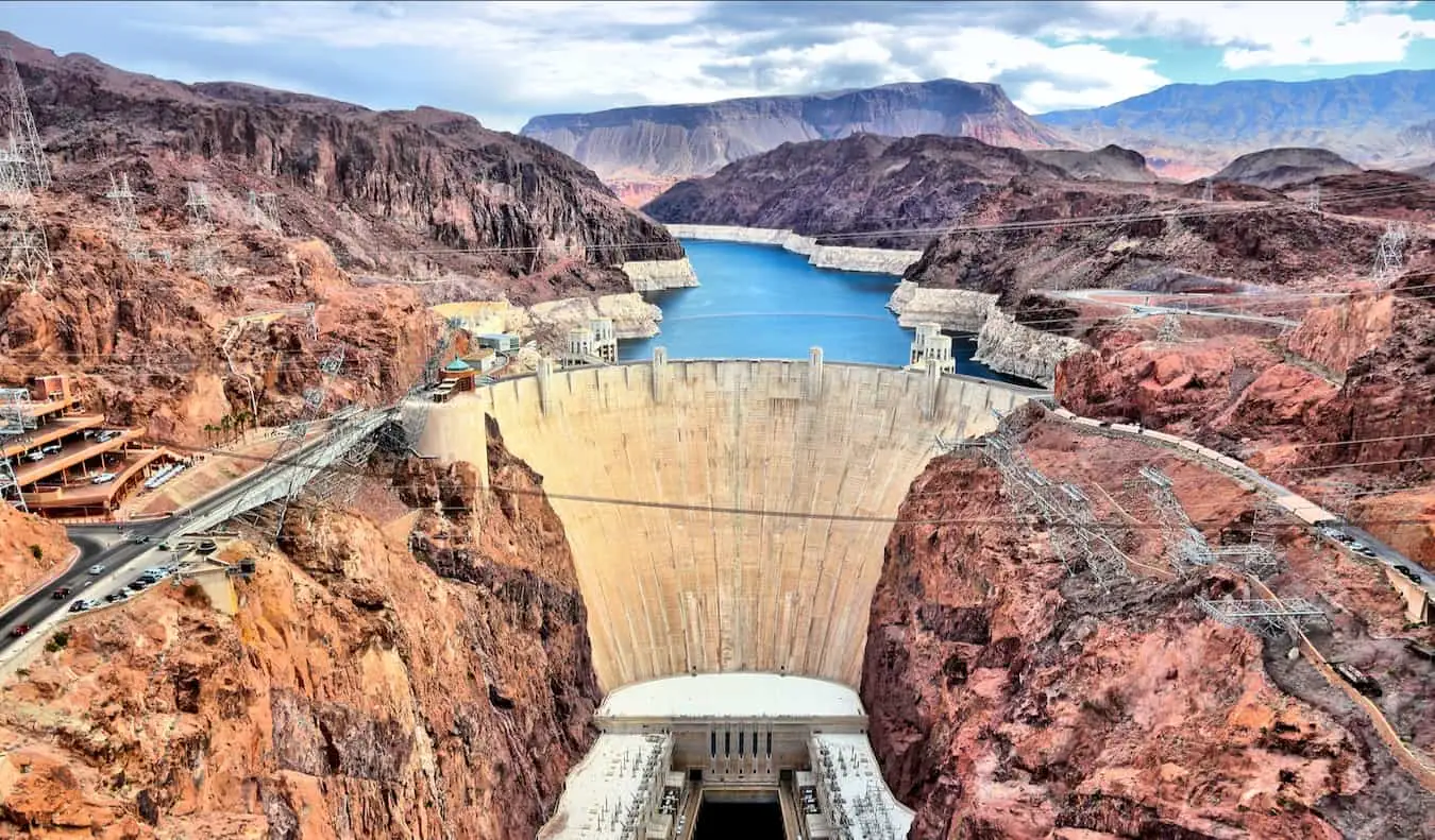 Le projet massif du barrage Hoover, près de Las Vegas, aux États-Unis