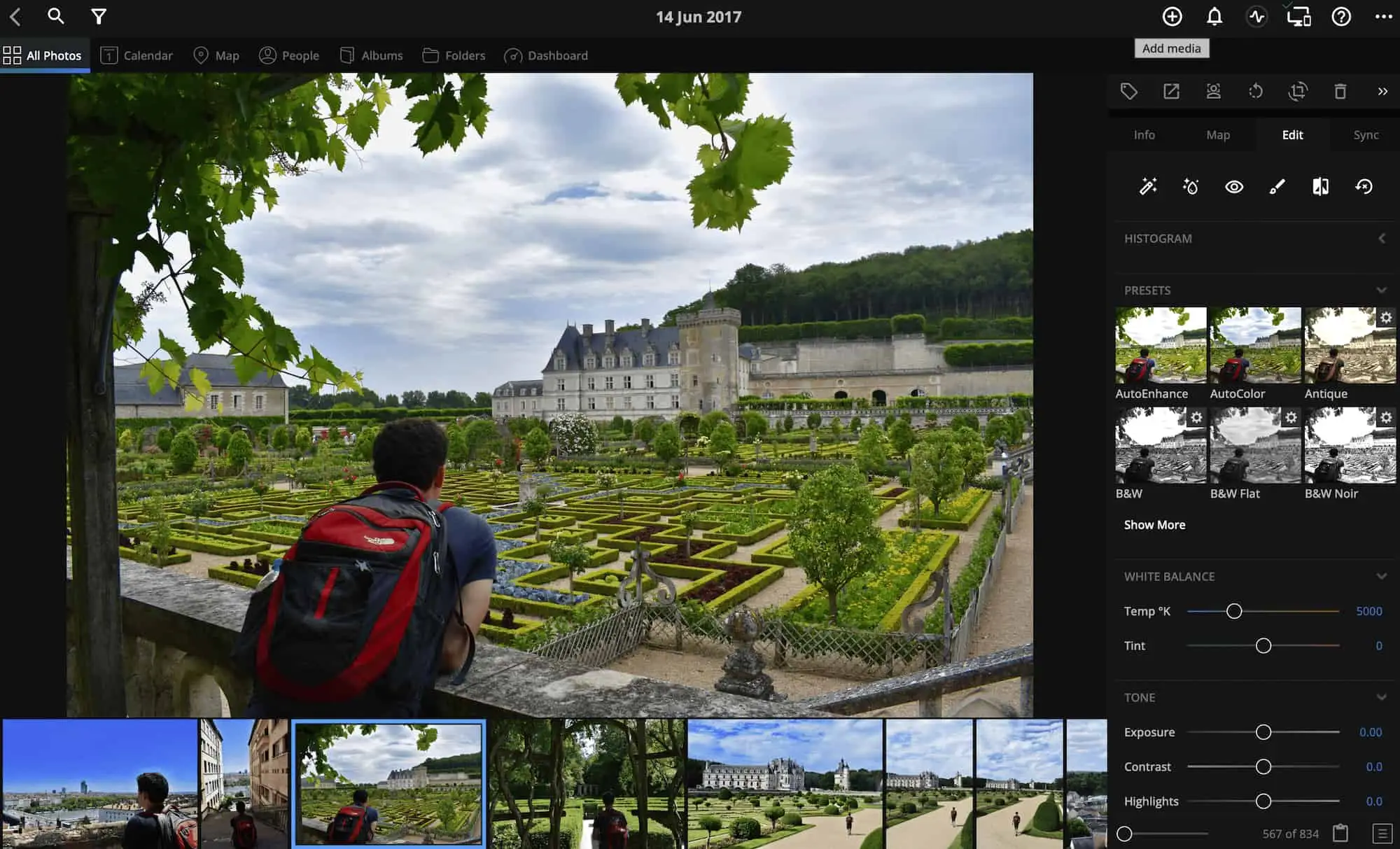 Bearbeiten von Bildern in der Mylio-App für Fotos