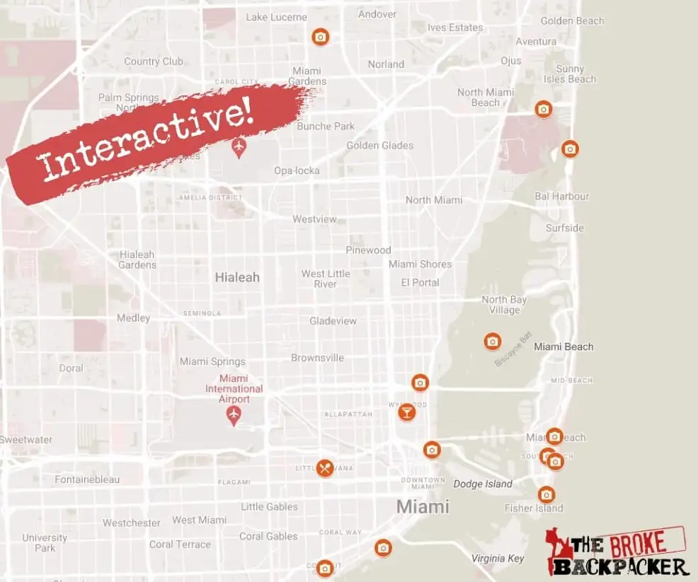 Чем заняться в Майами, Флорида, карта