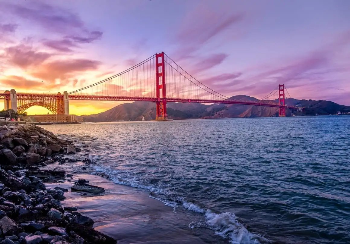 San Francisco saat Matahari Terbenam
