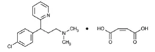 Chlorpheniramine maleate Structural Formula Illustration