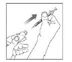 Pull the syringe out of the vial’s Rubber Stopper - Illustration