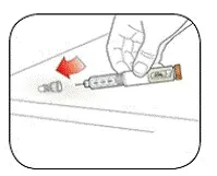 Carefully replace the Outer Needle Shield - Illustration