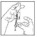 Tap the syringe gently - Illustration