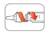 Push the capped Needle straight onto the Pen - Illustration