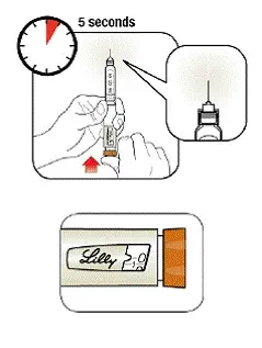 Hold the Dose Knob in and count to 5 slowly - Illustration