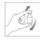 Invert the vial at least 10 times - Illustration