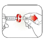 Unscrew the capped Needle - Illustration