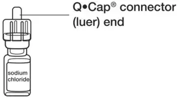 Connector end (luer) of the Q•Cap® - Illustration