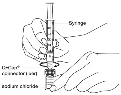 Twist the syringe clockwise - Illustration