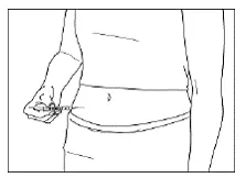 Pull the needle straight out - Illustration