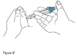 Now place your thumb on the plunger and inject the solution slowly - Illustration