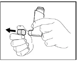 Remove the cap from the mouthpiece - Illustration