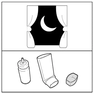 Let the actuator air-dry overnight - Illustration