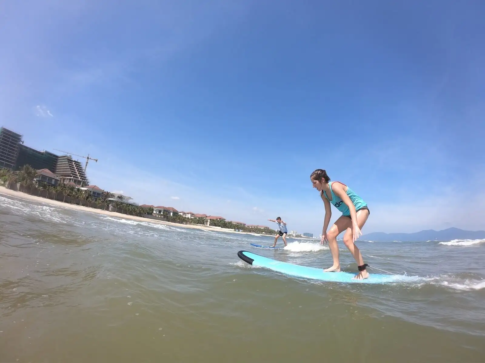 lección de surf