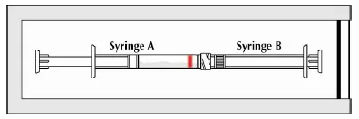 Coupled syringes can be stored at room temperature - Illustration
