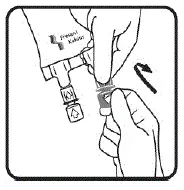 Break off the blue tamper-evident cover - Illustration